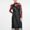 Black women's leatherette midi dress ORSAY - Women's