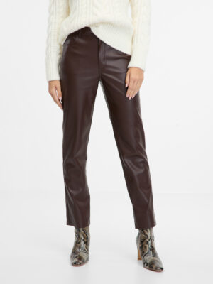 Black women's leatherette trousers ORSAY - Women's