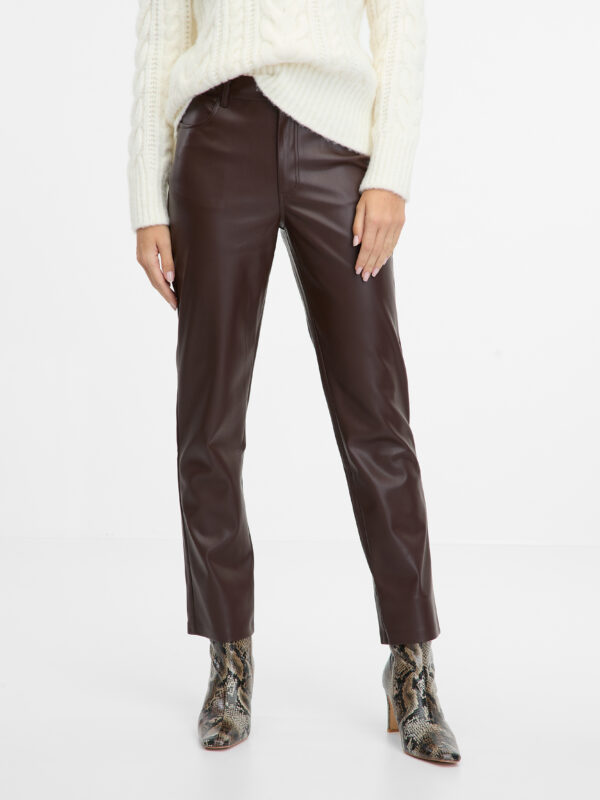 Black women's leatherette trousers ORSAY - Women's
