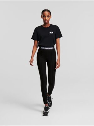 Black women's leggings KARL LAGERFELD Logo - Women's