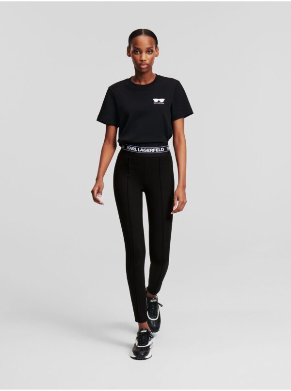 Black women's leggings KARL LAGERFELD Logo - Women's