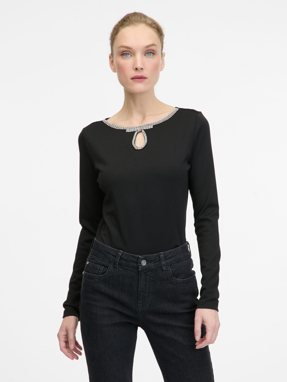 Black women's long sleeve blouse ORSAY - Ladies