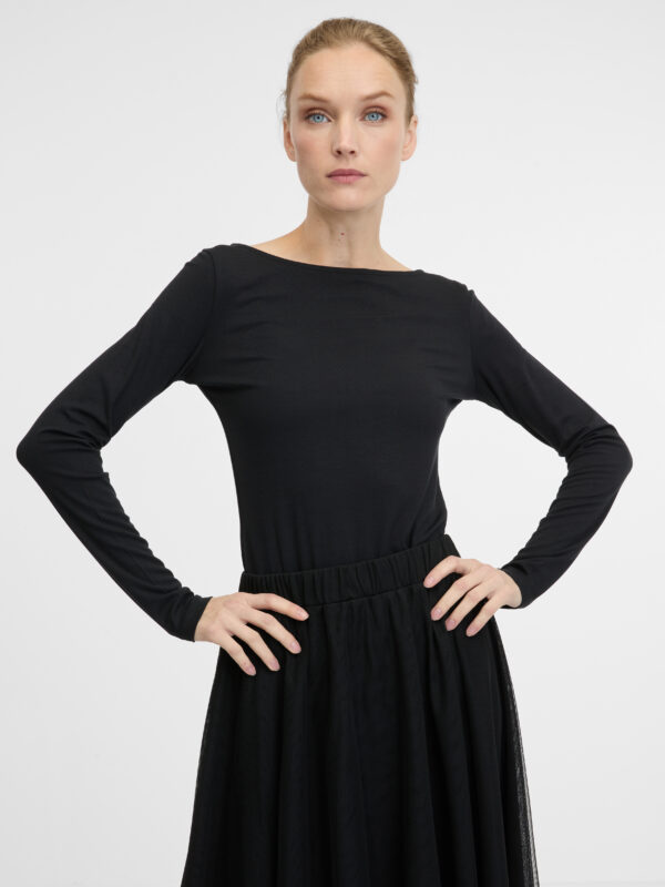 Black women's long-sleeved T-shirt ORSAY - Women's
