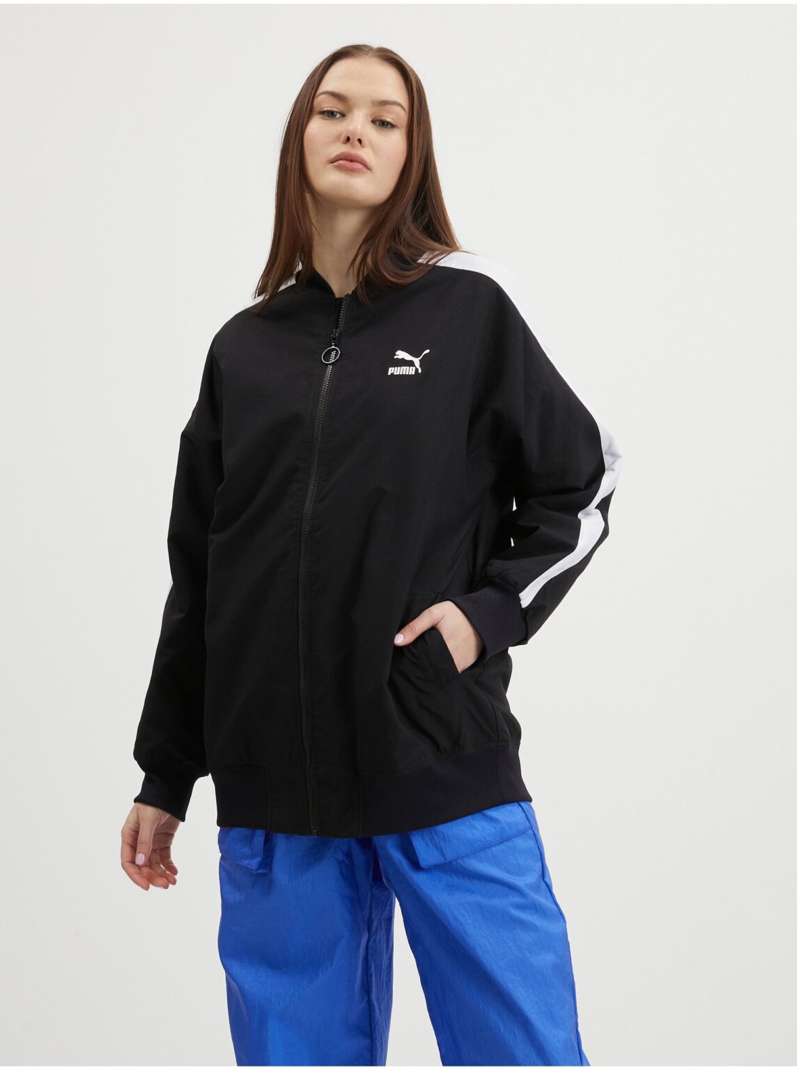 Black women's oversize bomber jacket Puma Classics - Women