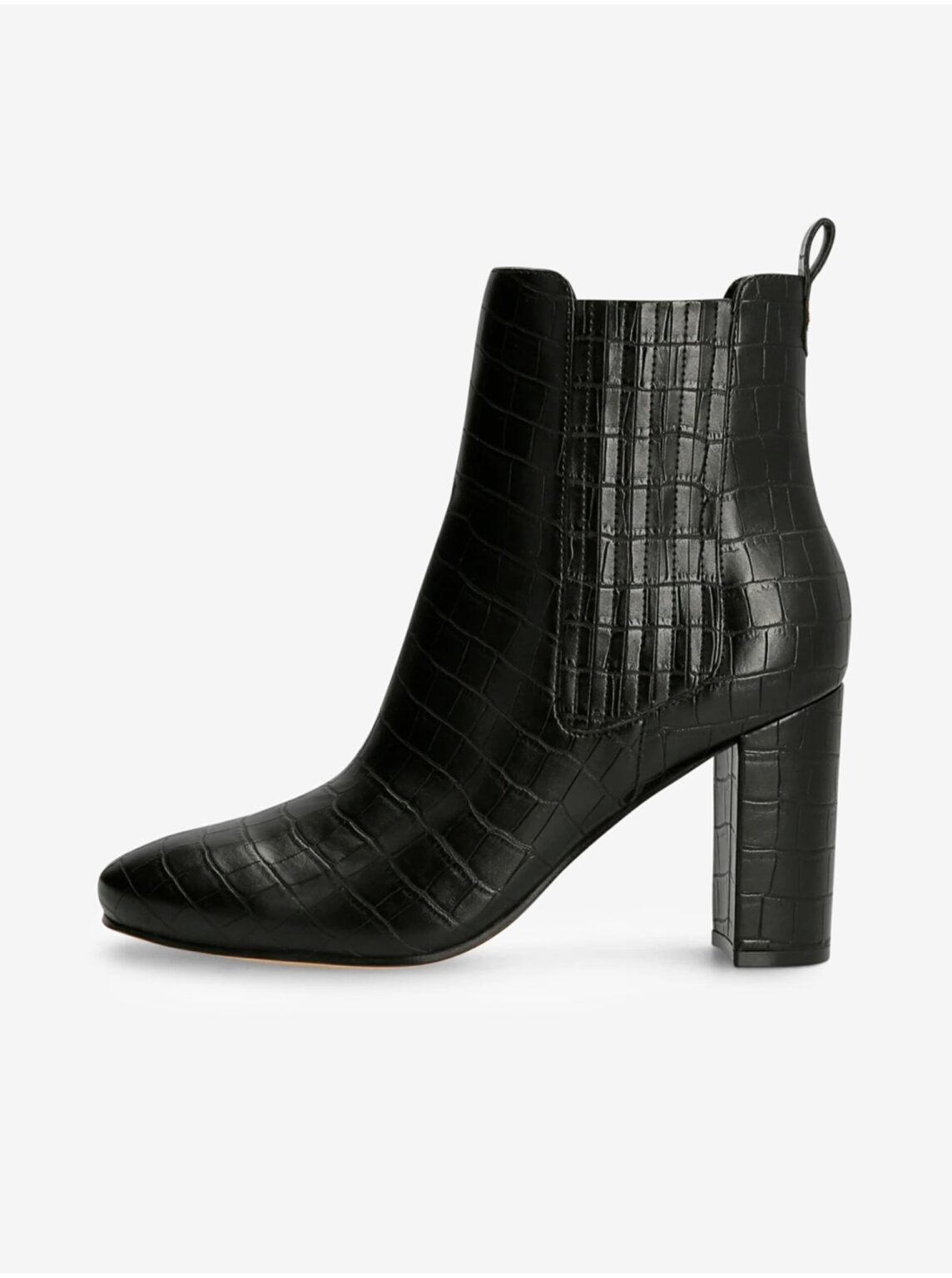 Black women's patterned ankle boots with heel Guess - Women's