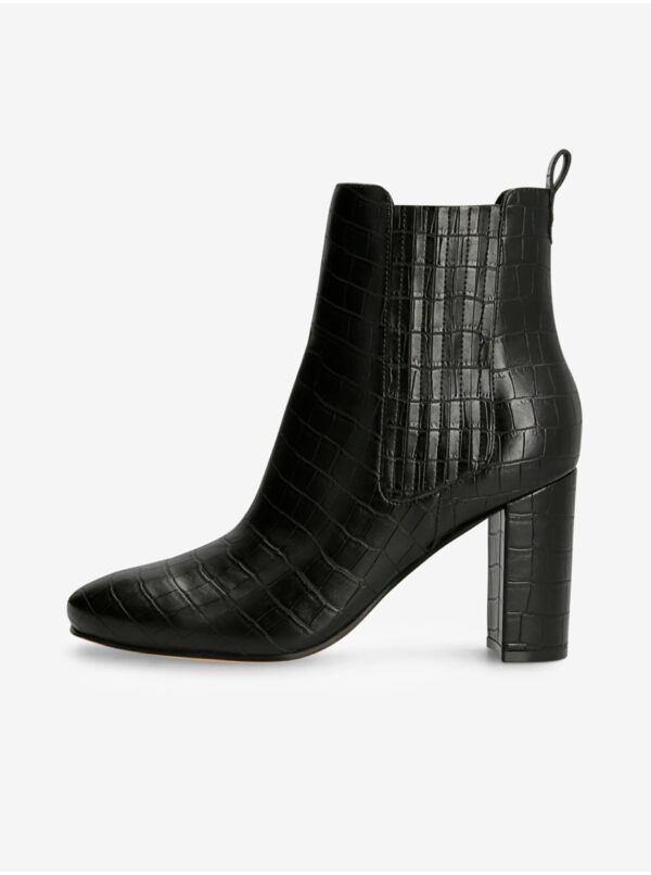 Black women's patterned ankle boots with heel Guess - Women's