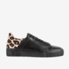 Black women's patterned leather sneakers Högl Blade - Women's