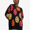 Black women's patterned oversize sweater Desigual Smiley - Women