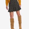 Black women's patterned short skirt TOP SECRET - Women