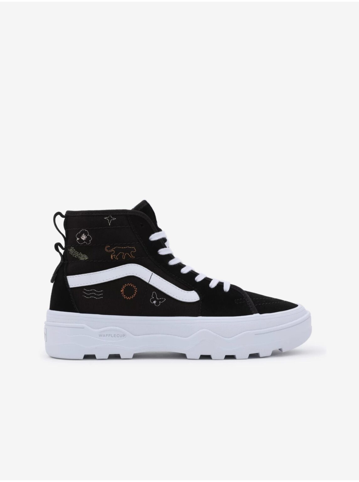 Black women's platform sneakers with suede details VANS - Women