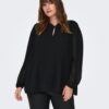 Black women's pleated blouse ONLY CARMAKOMA Piona - Women