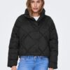 Black women's quilted jacket ONLY Carol