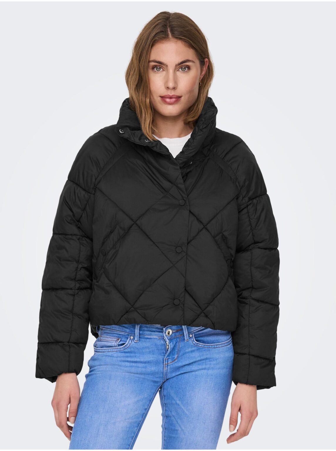 Black women's quilted jacket ONLY Carol