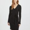 Black women's ribbed sweater dress VILA Ril - Women's