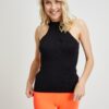 Black women's ribbed tank top Guess - Women's