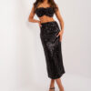 Black women's sequin skirt