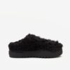 Black women's slippers made of faux fur Diesel Shika - Women's