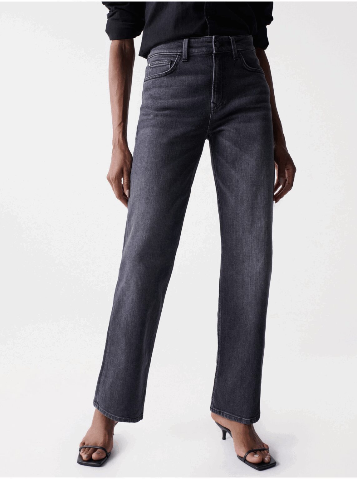 Black women's straight fit jeans Salsa Jeans True - Women's