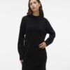 Black women's sweater dress VERO MODA Goldneedle - Women