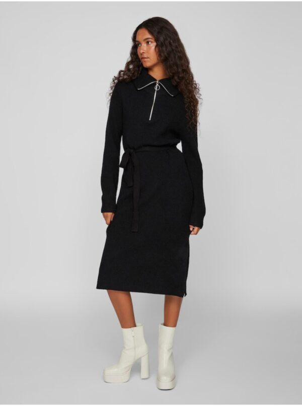 Black women's sweater dress VILA Viril - Women's