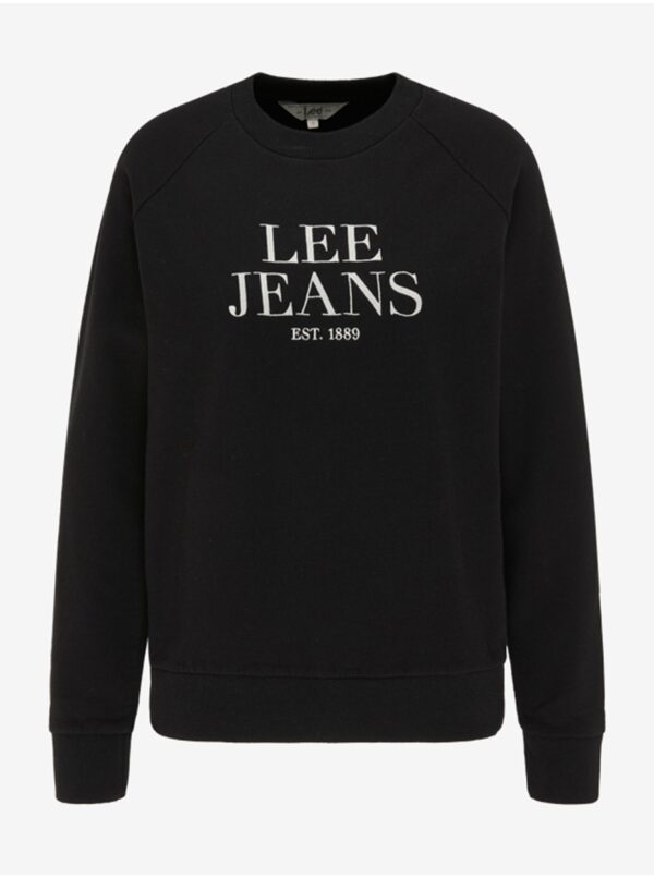 Black women's sweatshirt with Lee Crew print - Women's