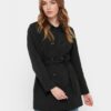 Black women's trench coat ONLY Valerie - Women
