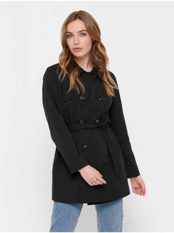 Black women's trench coat ONLY Valerie - Women