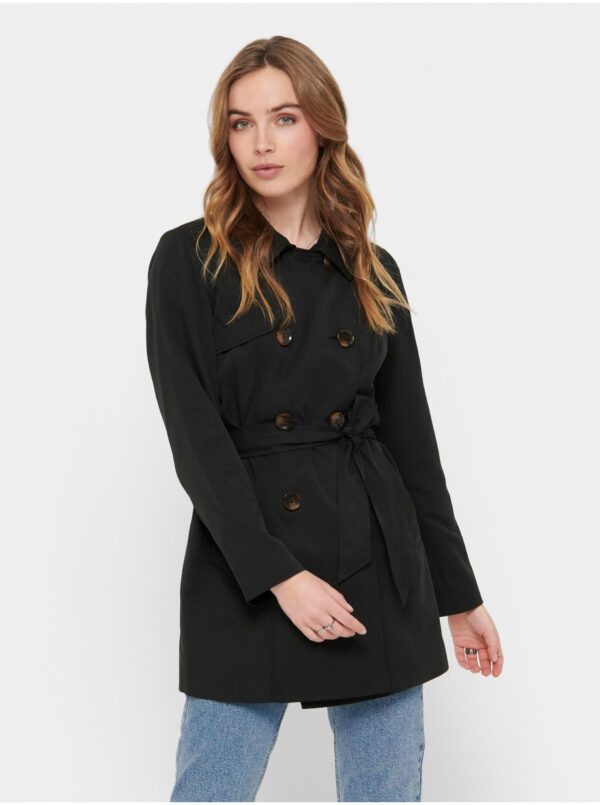 Black women's trench coat ONLY Valerie - Women