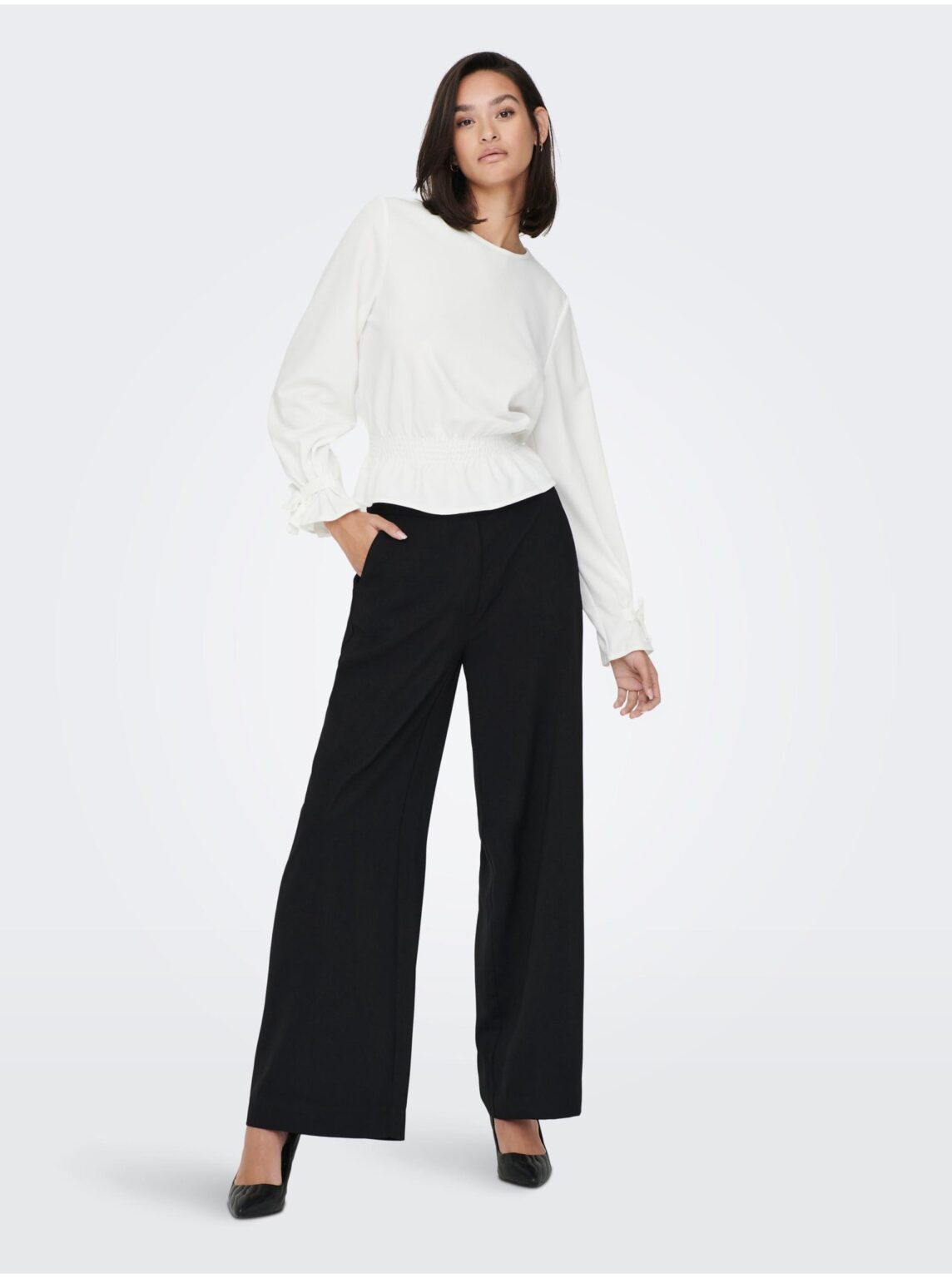 Black women's wide trousers JDY Vincent - Women's