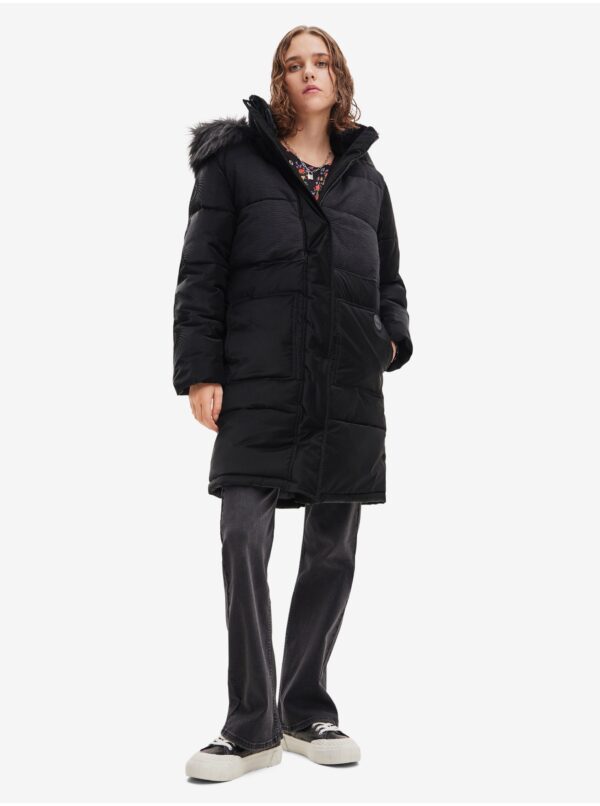 Black women's winter coat Desigual Kelowna - Women