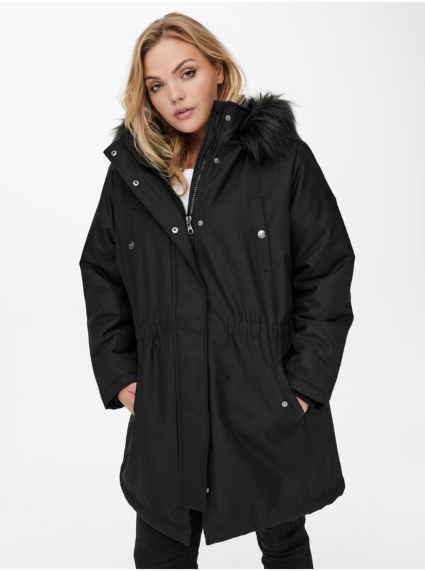 Black women's winter parka ONLY CARMAKOMA Irena - Women