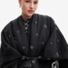 Black women's winter poncho Desigual Mini Atre Elbrus - Women's