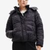 Black women's winter quilted jacket Desigual Calgary - Women
