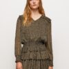 Black-yellow women's floral dress Pepe Jeans Lara - Women's