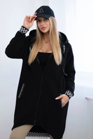 Black zip-up hoodie