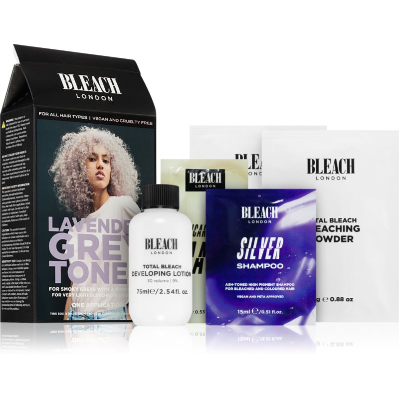 Bleach London Toner Kit féltartós hajfesték szőke hajra árnyalat Lavender Grey 1 db-Ár