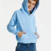 Błękitna bluza dziecięca z kapturem Hooded Sweatshirt Russell