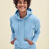Błękitna bluza z kapturem Hooded Sweat Fruit of the Loom