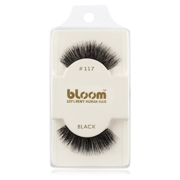 Bloom Natural ragasztható műszempilla természetes hajból No. 117 (Black) 1 cm-Eredeti