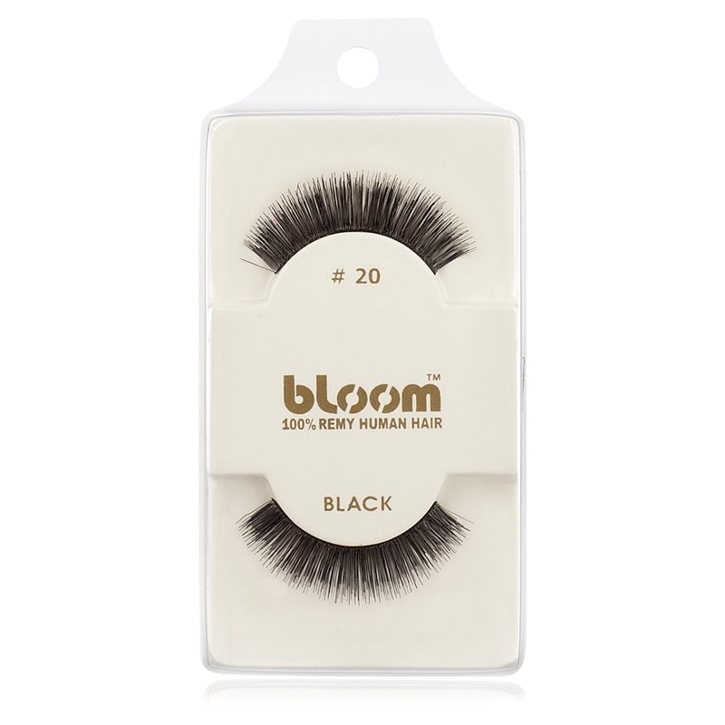 Bloom Natural ragasztható műszempilla természetes hajból No. 20 (Black) 1 cm-Eredeti