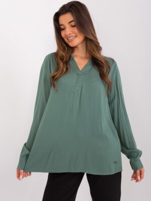 Blouse-D73792M11081A-khaki