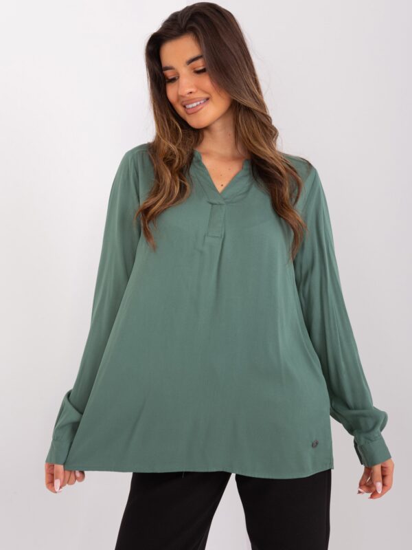 Blouse-D73792M11081A-khaki