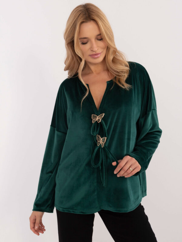 Blouse-DHJ-BZ-19916.03P-dark green