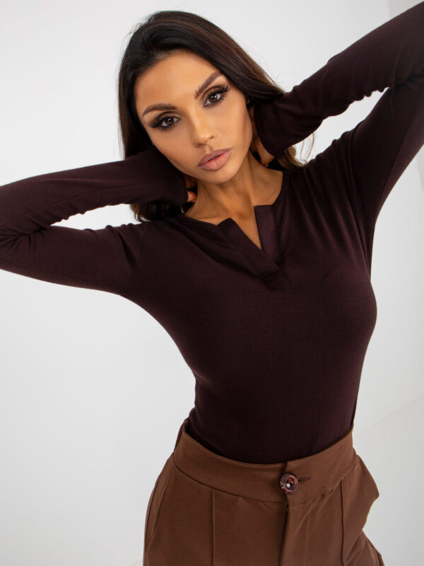 Blouse-EM-BZ-784.33P-dark brown