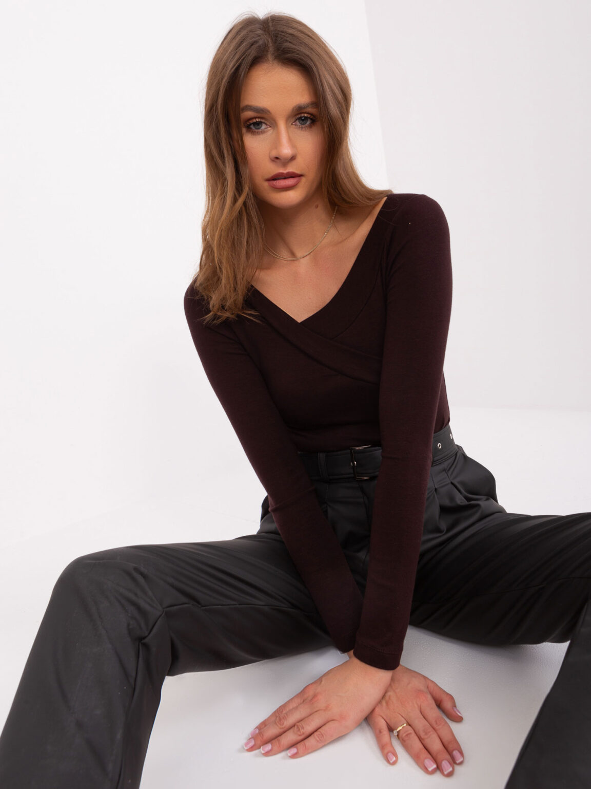 Blouse-EM-BZ-785.32P-dark brown