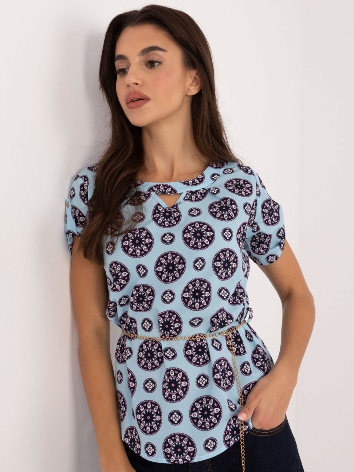 Blouse-LK-BZ-505775.00-light blue