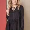 Blouse ONE with wide frill black