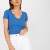 Blouse blue Och Bella BL-006.royalblue