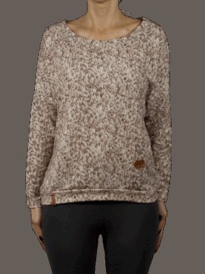 Blouse white-brown mi... mi 996.R41
