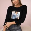Blouse with Collage print black